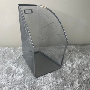Rubbermaid Wire Silver File Paper Magazine Holder Organizer 12 x 9.5x 5"